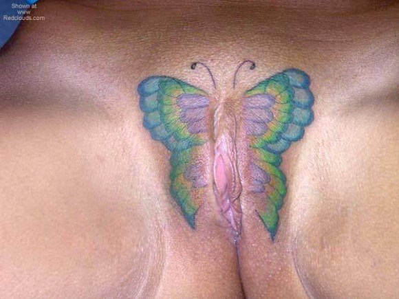 Butterfly Tattooed Pussy Telegraph
