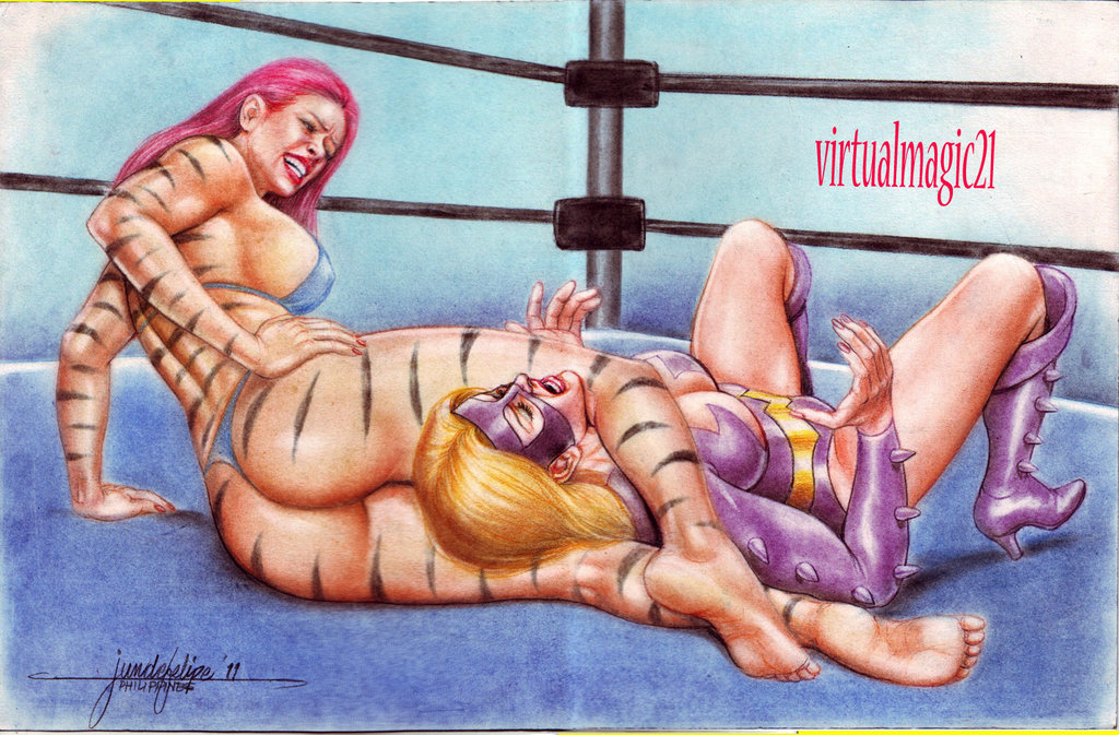 Tigra Wrestling Leg Scissors Titania Naked Pics Pinup Art XXXPicss