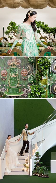 A Bonsai Inspired Asian Wedding Design With Luxe Jade Green And Gold Decor Xxx