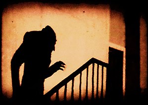 A Famous Scene From The German Horror Film Nosferatu