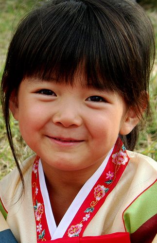 A Precious Korean Child With A Very Sweet Smile