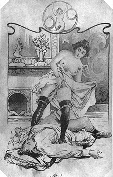 A Woman In Stockings Raising Her Skirt And Urinating Into The Mouth Of A Man From Urolagnia Wikipedia