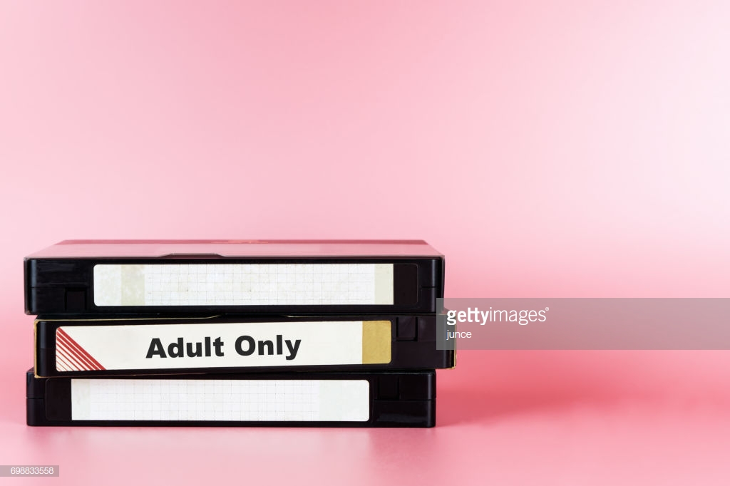 Adult Movie Only Labeled On Video Tape For Pornography Movie Concept Picture