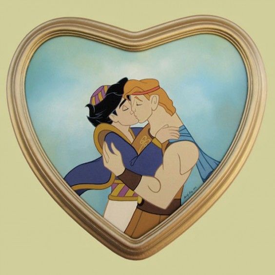Aladdin Hercules Would Be The Cutest Couple Ever Artist Rodolfo Loaiza Paints Same Sex Disney Couples