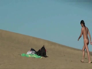 Amateur Couple Nude On The Beach Filmed Voyeur