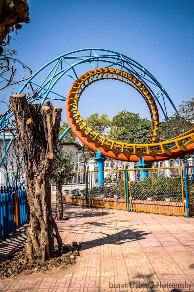 Amusement Theme Park Empty Rides Rollercoaster Ferris Wheel Hanoi 1