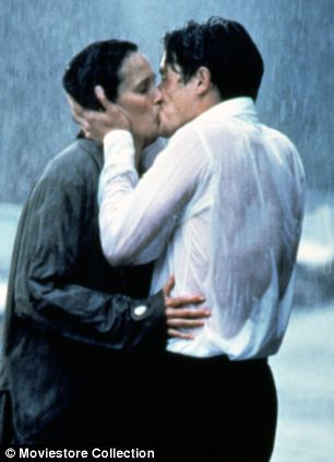 Andie Macdowell And Hugh Grant Demonstrate A Perfect Kiss In Four Weddings And A Funeral