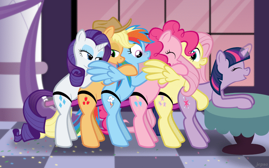 Animated Applejack Color Dildo Female Only Fluttershy Friendship Is Magic Gif Indoors Jepso Lesbian Love Train