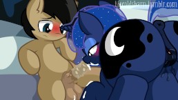 Animation Princess Luna Gives Blowjob To Cogs Fixmore