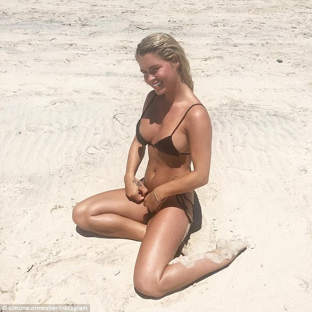 Another Day Another Bikini The Bachelors Simone Ormesher Flaunts Her Surgically Enhanced Assets