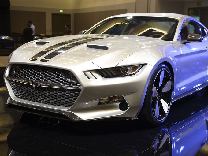 At The Los Angeles Auto Show In Los Angeles The Muscle Car Features A Carbon Fiber Body And A Engine