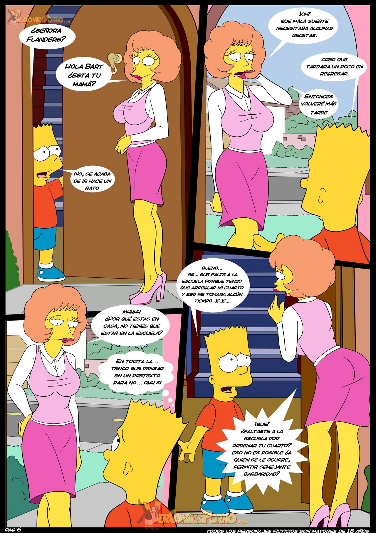 Bart Se Folla A Marge Simpson A Edna Krabappel Comic Porno 4