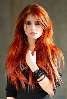 Beautiful Red Long Natural Straight Lace Front Wig With Side Apart Bangs Synthetic Hair Inches