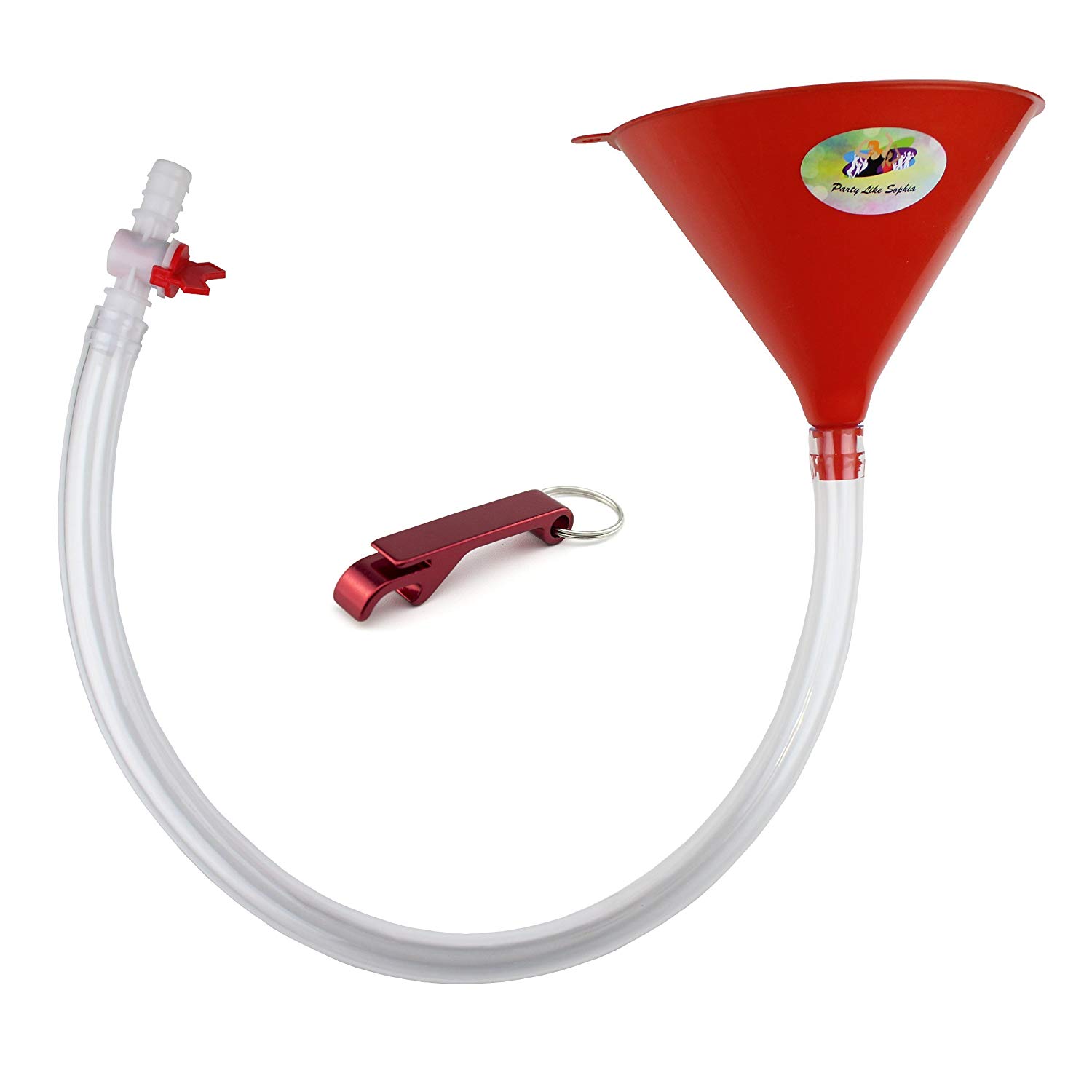 Beer Bong With Valve Premium Beer Funnel Extra Long Feet Inch