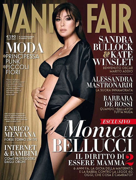 Bella And Her Bump Italian Actress Monica Bellucci Poses For The Second Time For Vanity Fair
