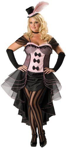Best Buy In Character Costumes Burlesque Babe Adult Plus Dramatic Cascade Dress Pink Black Large Special Deals 1