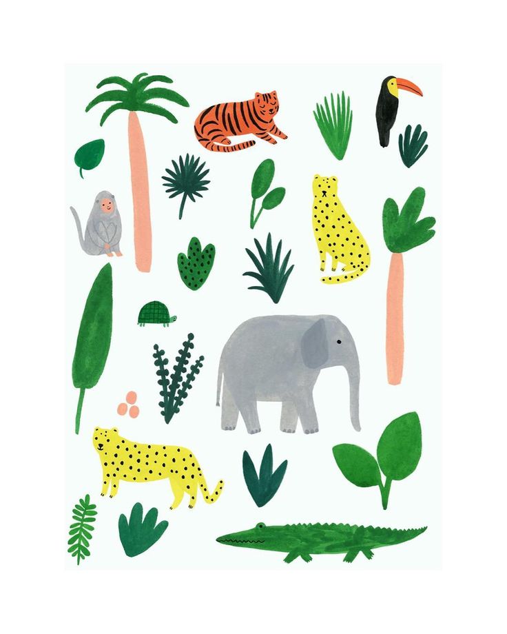 Best Jungle Art Ideas On Pinterest Jungle Print Jungle Illustration And In The Jungle