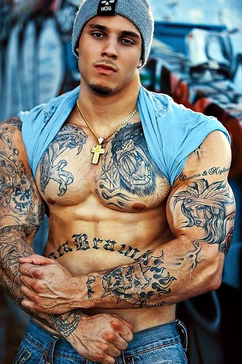 Best Sexy Tattoos Piercings Images On Pinterest Sexy Men
