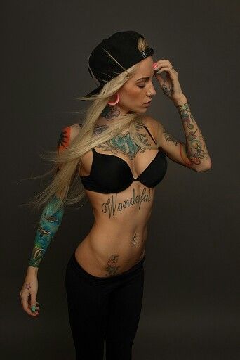 Best Tattood Babes Images On Pinterest Tattoo Girls