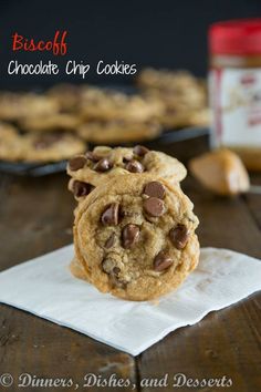 Biscoff Chocolate Chip Cookies A Classic Soft And Chewy Chocolate Chip Cookie With A Cinnamon