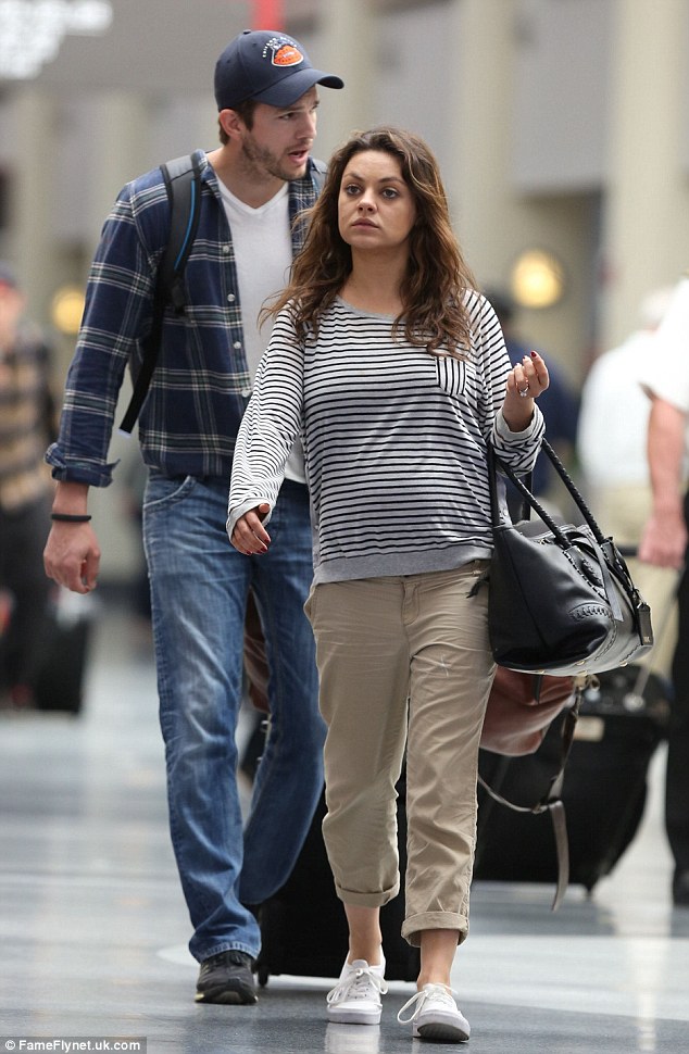 Blossoming While Ashton And His Fiancee Mila Kunis Have Yet To Confirm Pregnancy Rumours