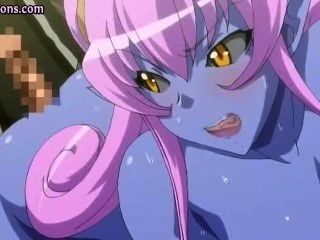 Blue Anime Doll With Huge Breasts Having Sex Tmb