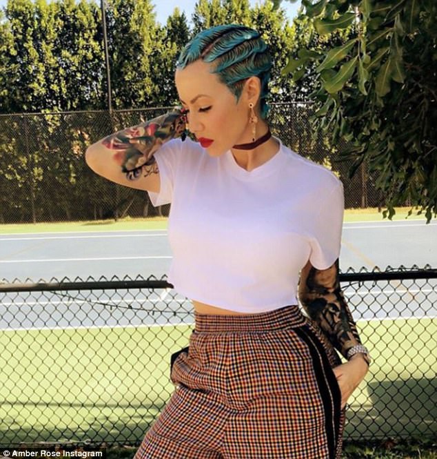 Blue Hue Amber Rose Posted Several Instagrams On Friday As She Continues To Recover