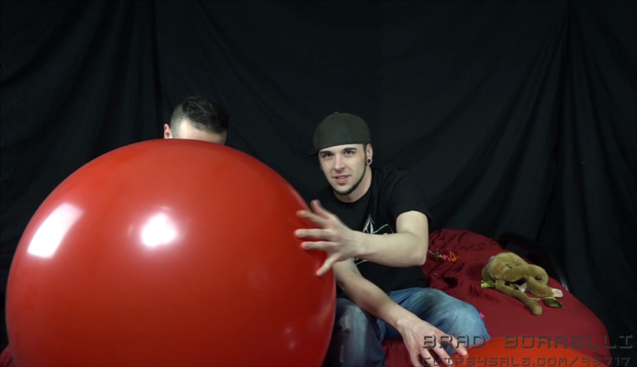 Brad And Bliss Blow Up A Giant Red Balloon Fetish Looner Pornstar