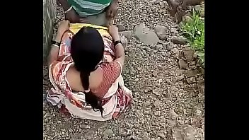 Cheating Indian Wife Fucks Lover Outdoors While