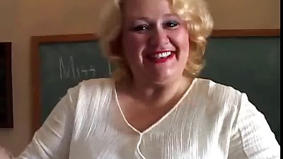 Chubby Milf Teacher Gets Out Her Lovely Big Tits While She