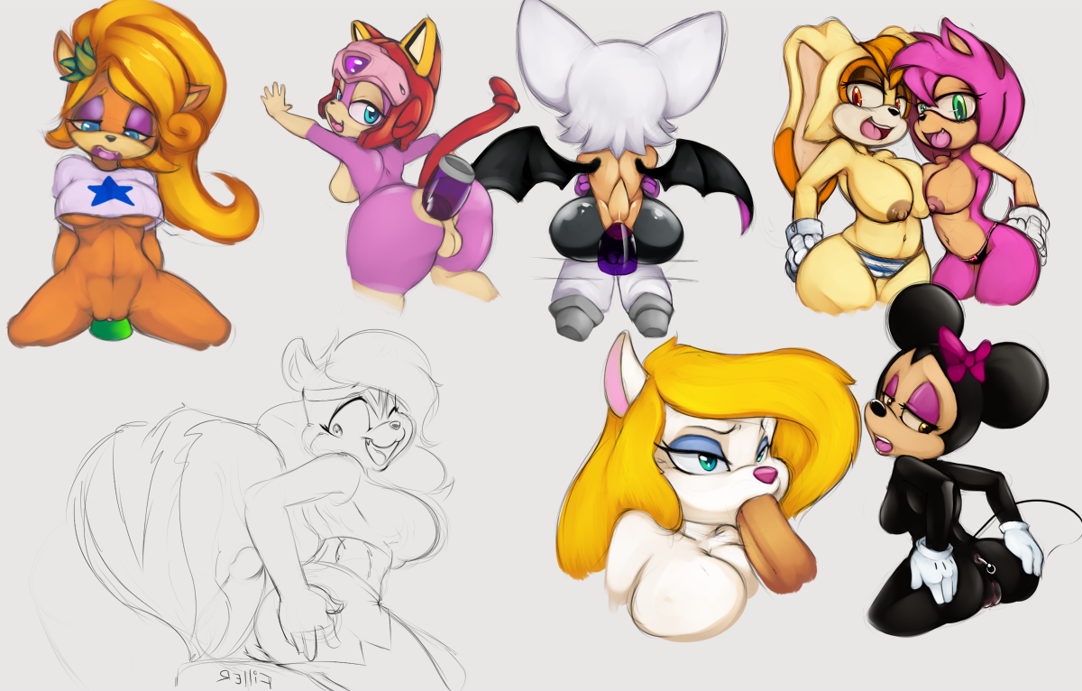 Coco Bandicoot Minerva Mink Minnie Mouse Polly Esther Rouge 1