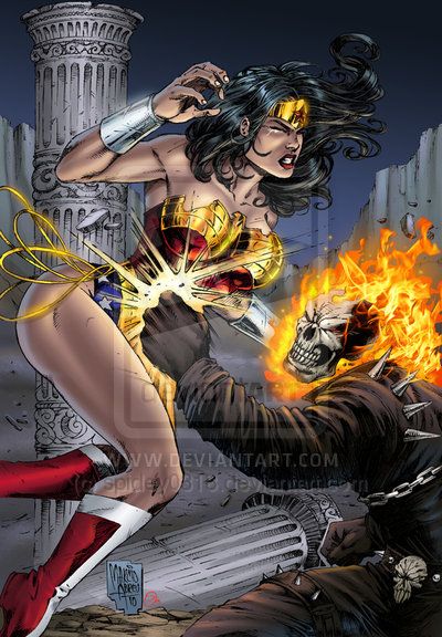 Color Commission From Friend Wonder Woman Artwork Colors Me Marvel And Comics Wonderwoman Ghost Rider