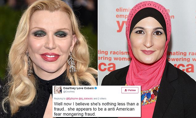 Courtney Love Attacks Activist Linda Sarsour On Twitter Daily Mail Online