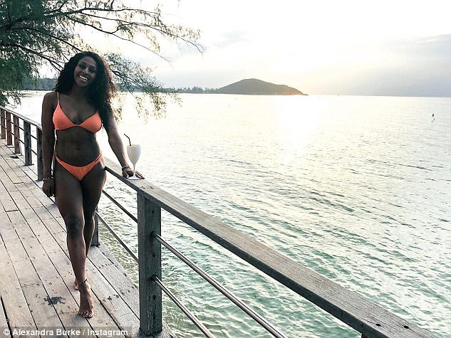 Coy Alexandra Looked Sensational In An Orange Triangle Bikini While Hiding Her Ring Finger