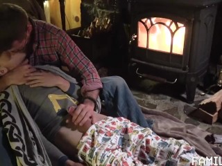 Dad Son Family Cabin Retreat