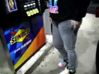Desperate Girl Wetting Pee Jeans While Pumping Gas Tmb