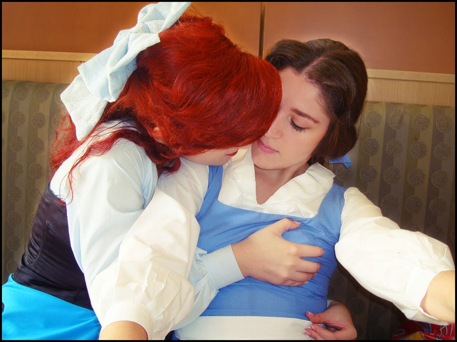 Disney Princess Cosplay Beauty And The Beast Belle Ariel Groping Belles Breasts Lesbian Fantasy Shelfporn