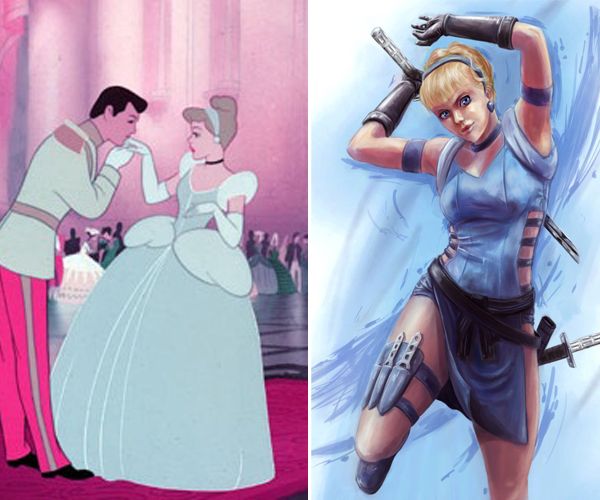Disney Princesses Gone Very Bad Cinderella With Blades Disney Chicks Aint Nothing