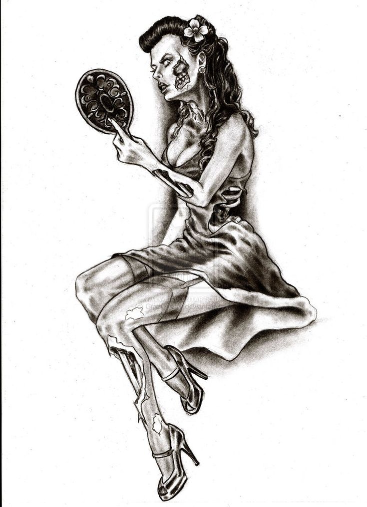 Drawing For Zombie Pinup Tattoo Crazy Tatts On Deviantart