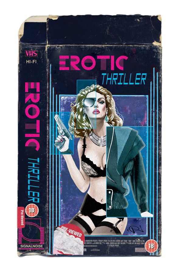 Erotic Thriller Video Case Rated Used Cardboard Throw Away Second Hand Retro 1