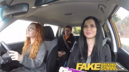 Fake Driving School Readhead Teen Lets Busty Examiner Have Her Way 2