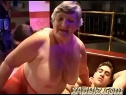Fat Grannies Having Nasty Sex In A Strip Club With Horny Young Studs 2