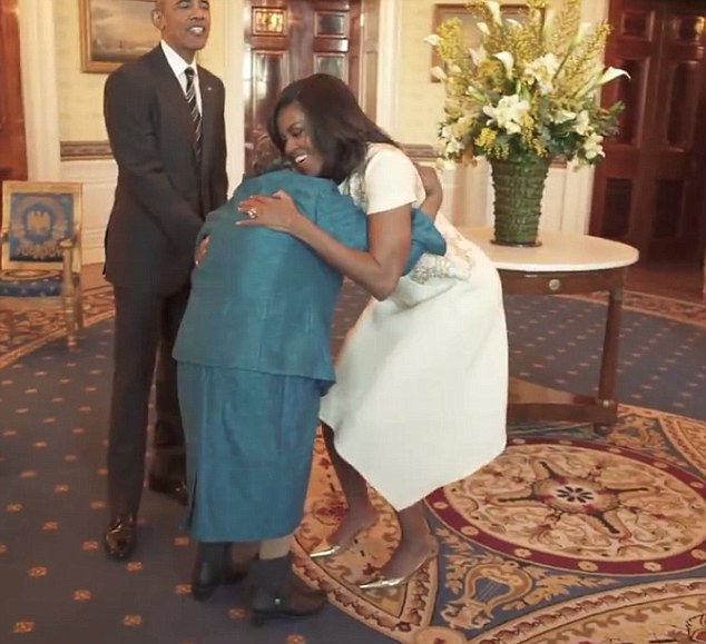 Fef Virginia Then Gives Michelle A Hug As The First Lady Tells Her I