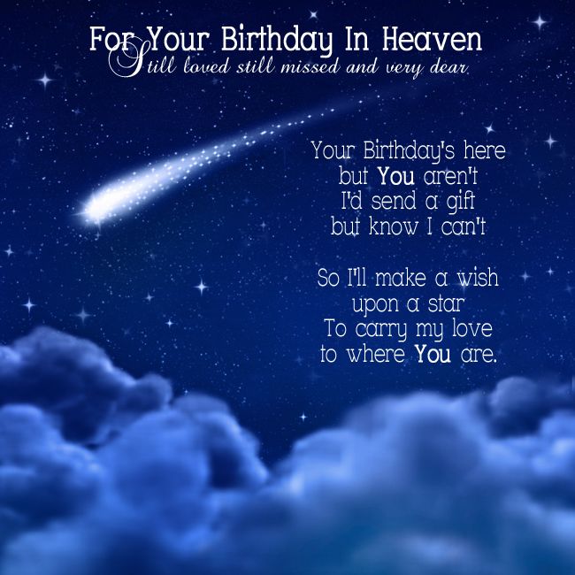 For Your Birthday In Heaven Still Loved Still Missed And Very Dear Your Birthdays