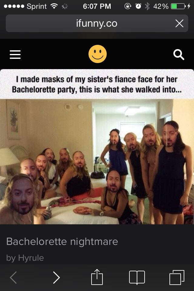 Funny Idea For Bachelorette Party Husband To Bes Face As Masks Lol