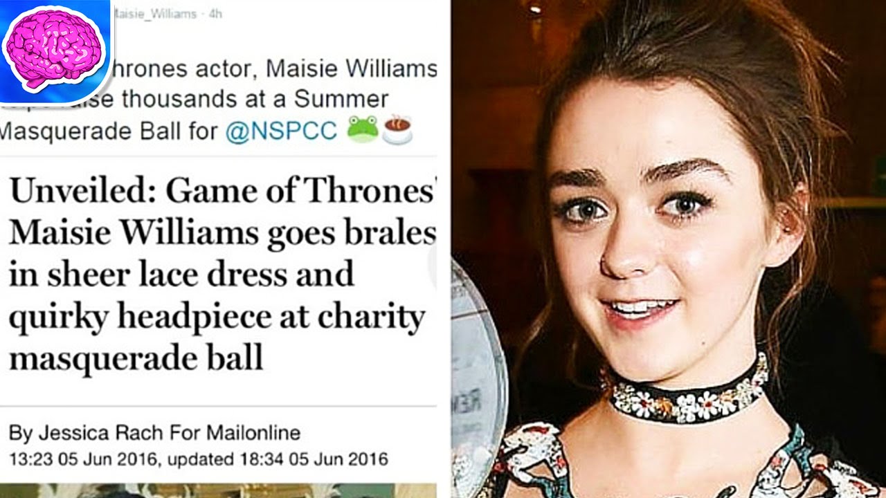 Game Of Thrones Star Maisie Williams Calls Out Braless Headline Youtube