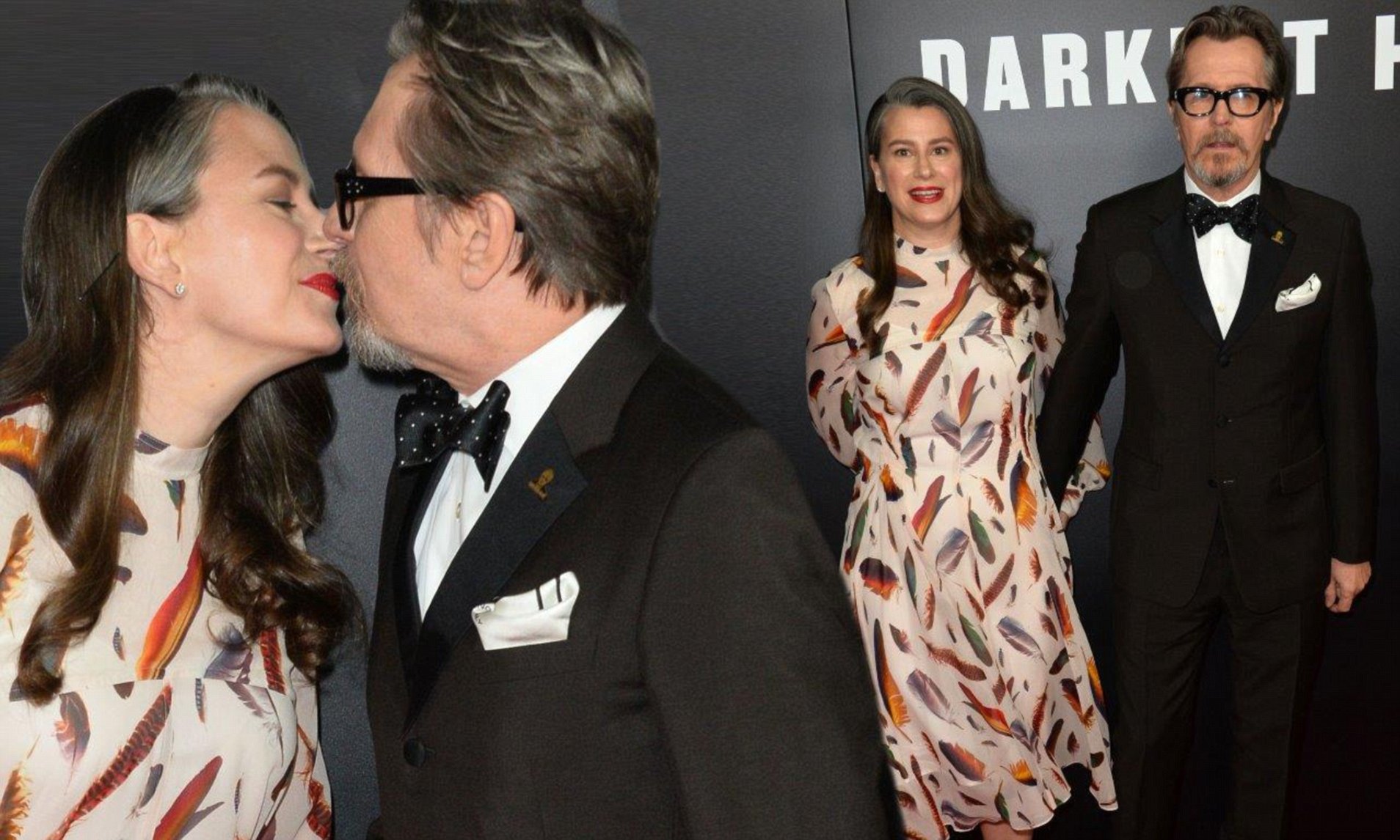 Gary Oldman Kisses Wife Gisele Schmidt At La Premiere Daily Mail Online