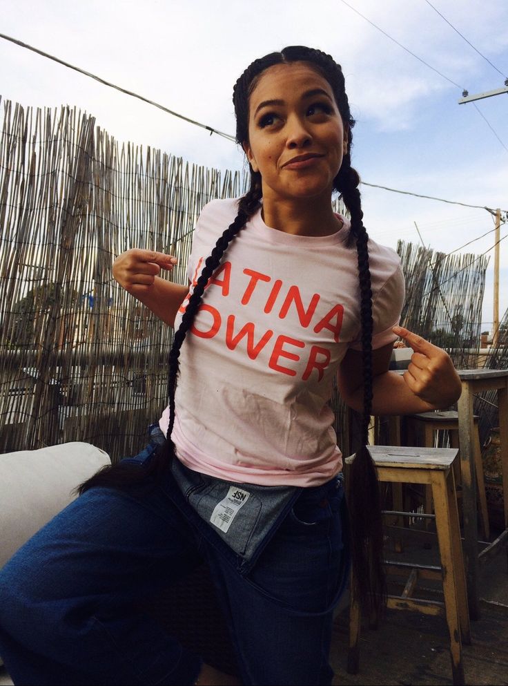 Gina Rodriguez Latina Soft Pink Latina Power Tee Jen Zeano Designs Latina Shirt