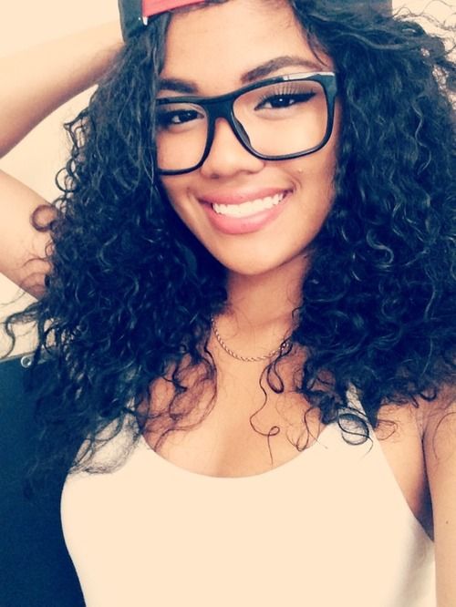 Girl With A Beautiful Smile Curly Hair And Spectacles Womenterest