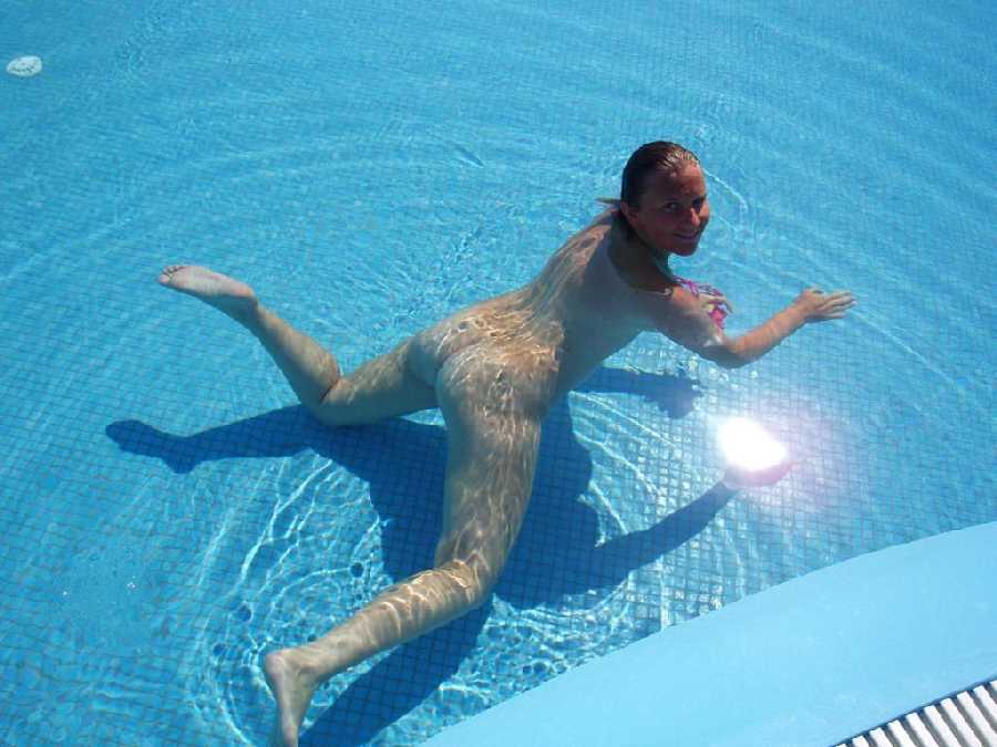 Nude womens pool